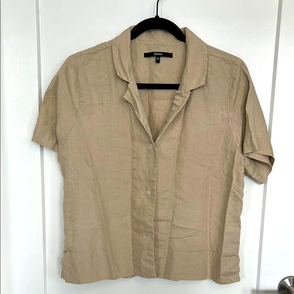 Women’s 100% Linen Short Sleeve Shirt
